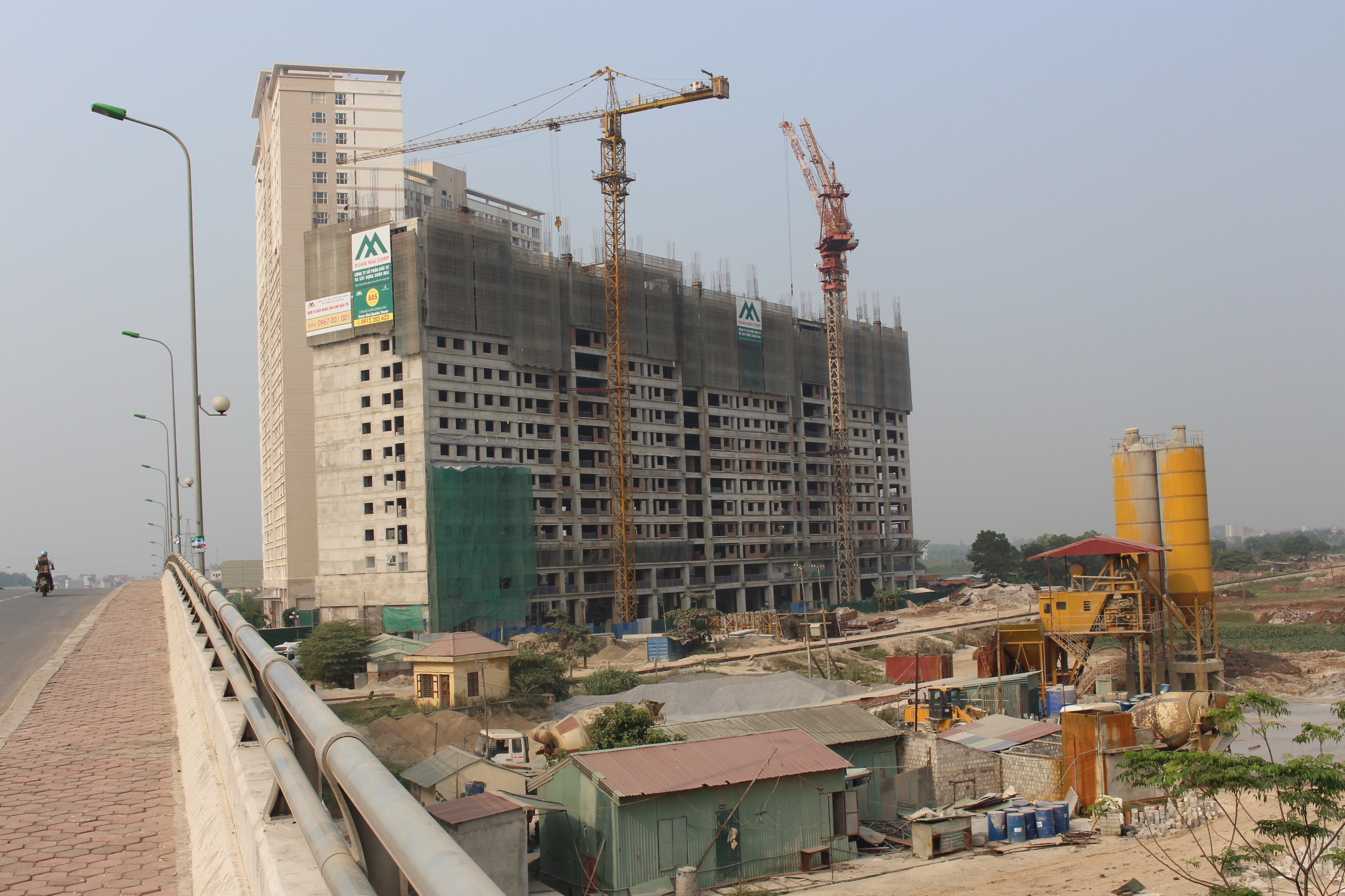 Tường bao kiến trúc công trình Xuân Mai Spark Tower