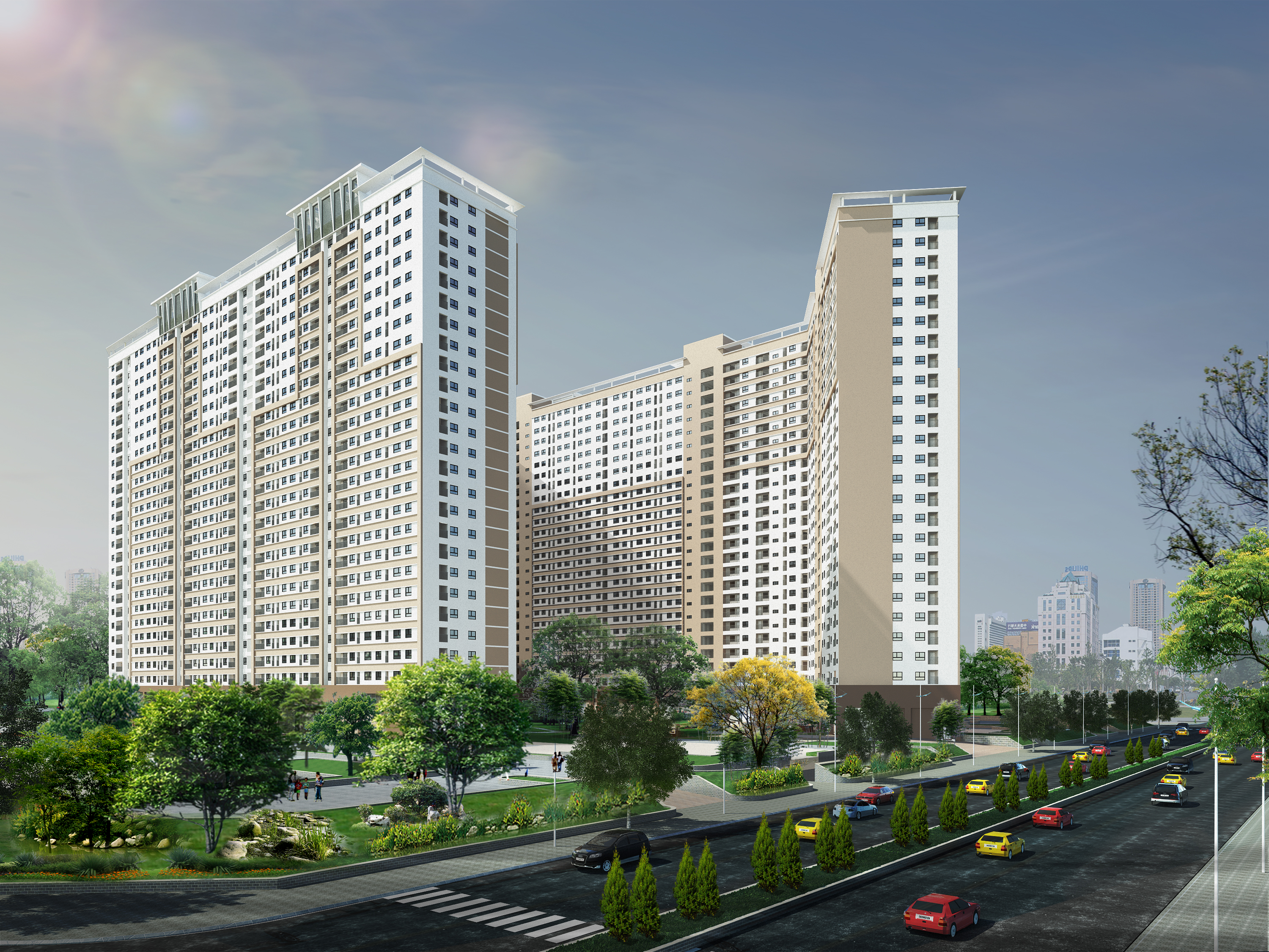 Tường bao kiến trúc công trình Xuân Mai Spark Tower